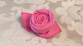 How to Fold a Cloth Napkin into a Rose in 72 Seconds [upl. by Aniale73]