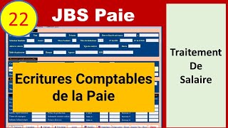 22  Traitement de Salaire  La Comptabilisation de La Paie  Ecritures Comptables de la Paie [upl. by Eibreh]