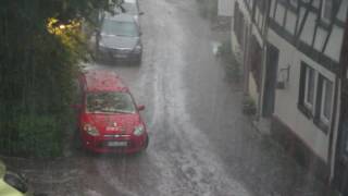 Heftiges Unwetter über Hofheim am Taunus mit schwerem Hagel [upl. by Einreb]