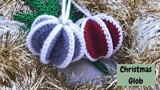 How to crochet a Bauble  Christmas Decorations  Holiday Ornaments  Winter crochet tutorial [upl. by Phalan]