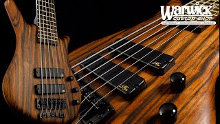 Warwick Custom Shop Masterbuilt  Thumb BO 6String  Macassar Ebony Select Top 173579 [upl. by Boone352]