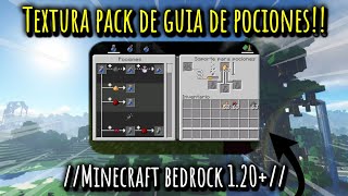 🟡Guía de pociones como textura  Minecraft Bedrock 120  Texture Pack [upl. by Ennylhsa839]