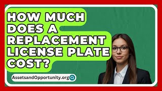 How Much Does A Replacement License Plate Cost  AssetsandOpportunityorg [upl. by Uliram88]