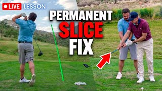 Hank Haney Fixes High Handicap Golfers Nasty Slice Live [upl. by Roach]