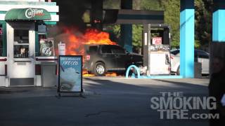 Gas station car accident amp FIRE [upl. by Raynell346]