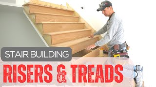 How to Install Stair Treads amp Risers Pro Techniques [upl. by Almeta510]