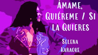 Ámame Quiéreme  Si la quieres  Selena  Karaoke  Instrumental [upl. by Ayerhs]