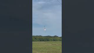 Closeup initial sighting of rocket booster landing from SpaceX Axiom2 shorts shortvideo [upl. by Inaniel]