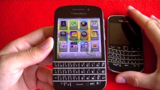 Del BlackBerry 9900 al Blackberry Q10 comparativa [upl. by Arakaj]