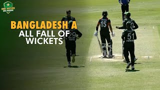 Bangladesh A Fall of Wickets vs Pakistan Shaheens  50over Match Darwin 2024 [upl. by Gamages]