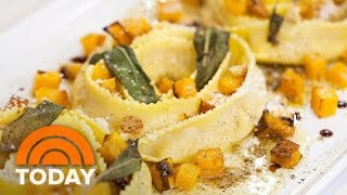 Delicious Butternut Squash Rollatini Raviolo And Artichoke Salad Recipes  TODAY [upl. by Raven]