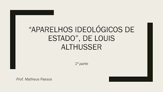 A reprodução da força de trabalho Louis Althusser [upl. by Haya]