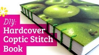 DIY Hardcover Coptic Stitch Bookbinding Tutorial  Sea Lemon [upl. by Oiramat997]