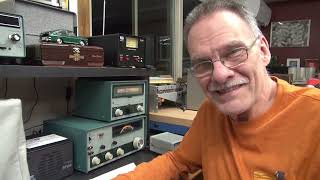 Vintage Heathkit HW16 Tube Ham radio Novice CW transceiver 40 meter QSO old school [upl. by Azile]