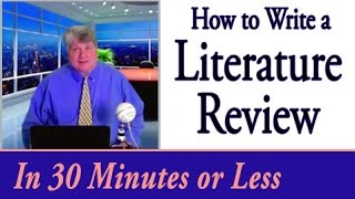 How to Write a Literature Review in 30 Minutes or Less [upl. by Eerased]