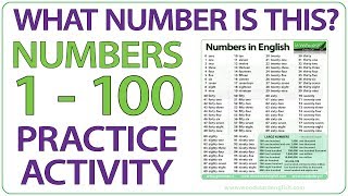 What number is this Numbers 1100 English practice activity [upl. by Eintroc473]