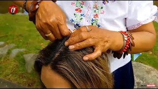 ASMR hair amp neck cracking sacar soles the best original channels Alfredo Uno and Cuenca Limpia [upl. by Alokin372]