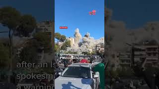 Israeli missile strike collapses apartment building in southern Beirut [upl. by Aneehsirk]