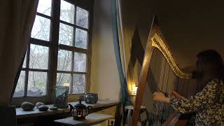 Lawena de Brocéliande celtic harp Slow airquotThe Quiet GlenquotTommy Peoples [upl. by Ennayt]