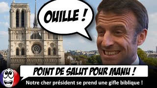 Macron la DANS LE CL Notre Dame de Paris [upl. by Roche698]