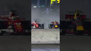 F1s First Wet Night Race Ferrari Chaos at Singapore GP 2017f1ferrari redbullracingverstappen [upl. by Gentry]