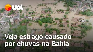 Chuvas provocam alagamentos em cidades da Bahia veja vídeos [upl. by Neerihs]