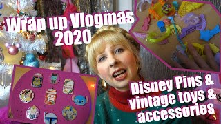 Last day of Vlogmas  Recap Disney mystery pins and vintage toys and accessories [upl. by Eslek]