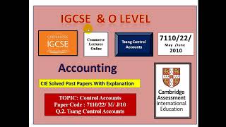 Controlling Accounts 711022 M J10 Purchases Ledger Control Account [upl. by Darrow689]