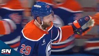 Leon Draisaitl Blasts PowerPlay Goal Off Sweet Connor McDavid Feed [upl. by Brian]