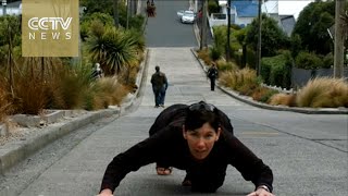 World’s steepest street Baldwin Street in New Zealand gains Internet fame [upl. by Eniarol280]