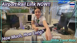 Bangkok Airport Rail Link ARL Train Downtown to Suvarnabhumi 🇹🇭 Thailand [upl. by Ikey]