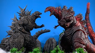 GODZILLA MINUS ONE vs SHIN GODZILLA an epic battle stop motion [upl. by Sherrie]