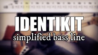 Identikit  Radiohead  Simplified bass line with tabs 92 [upl. by Vandyke441]