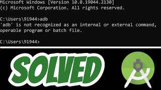 adb is not recognized as an internal or external commandoperable program or batch file SOLVED [upl. by Anaya]