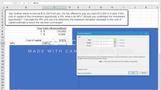 NPV and IRR and Maximum IRR Deviation [upl. by Yawnoc]