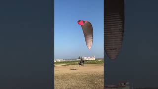 paramotor takeoff🪂takeoff paramotor flying runway adventure ytshorts viral foryou trend [upl. by Antoni]