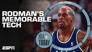 That time Dennis Rodman got a tech for sitting on the court 🤣  NBA Today [upl. by Eisus]