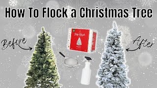 How To Flock any Christmas Tree  DIY Flocking Xmas Trees Tutorial [upl. by Diogenes]