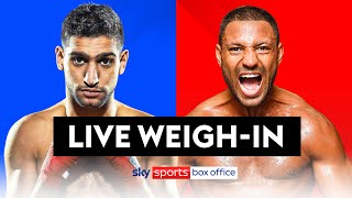 AMIR KHAN VS KELL BROOK  FULL WEIGHIN ⚖️🔥 [upl. by Florian]