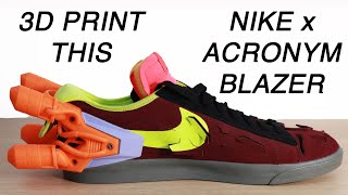 Nike x Acronym Blazer 3D Print Parts for your Sneakers [upl. by Enimrac]