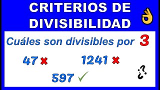 DIVISIBILIDAD POR 3 [upl. by Verney]