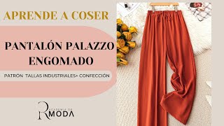 Cómo coser Pantalon Palazzo engomado Molde de pantalón Palazzo Como coser bolsillo lateral [upl. by Lekcar]