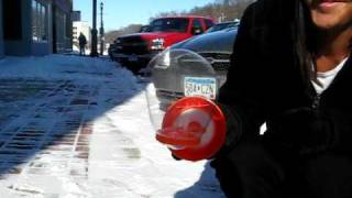 Bubbles dont pop in the cold in Montevideo MN [upl. by Dulciana571]