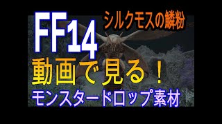 FFX14【漆黒のヴィランズ】素材ドロップモンスターレイクランド【シルクモスの鱗粉】シルクモス1 [upl. by Dranreb]