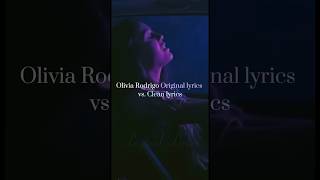 Olivia Rodrigo Original lyrics vs Clean lyrics  oliviarodrigo guts souroliviarodrigo shorts [upl. by Ohploda]