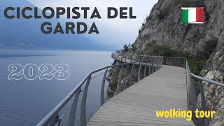 LIMONE SUL GARDA  LA CICLABILE SOSPESA  WALKING TOUR APRILE 2023 85quot [upl. by Rossie]