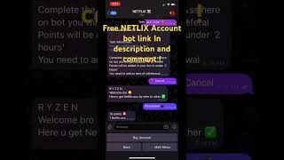 Free Netflix account bot freenetflix netflix trending shorts netflixandchill netflixfree [upl. by Kcirednek892]