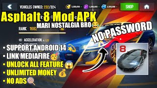 Asphalt 8 Mod Apk All Cars Unlocked Max Pro  Unlimited Money 2024 Latest Version [upl. by Irtimed]