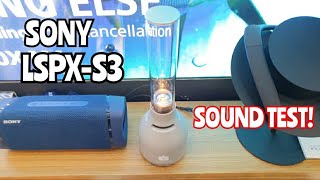 SONY LSPXS3 Glass Sound Speaker  Bass Sound Test [upl. by Batchelor]