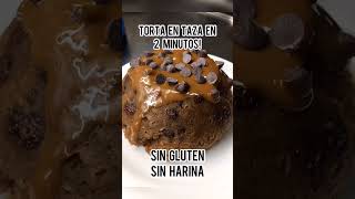 Torta en taza 2 minutos en microondas 🕐Súper fácil SIN HARINA SIN GLUTEN [upl. by Tehcac816]